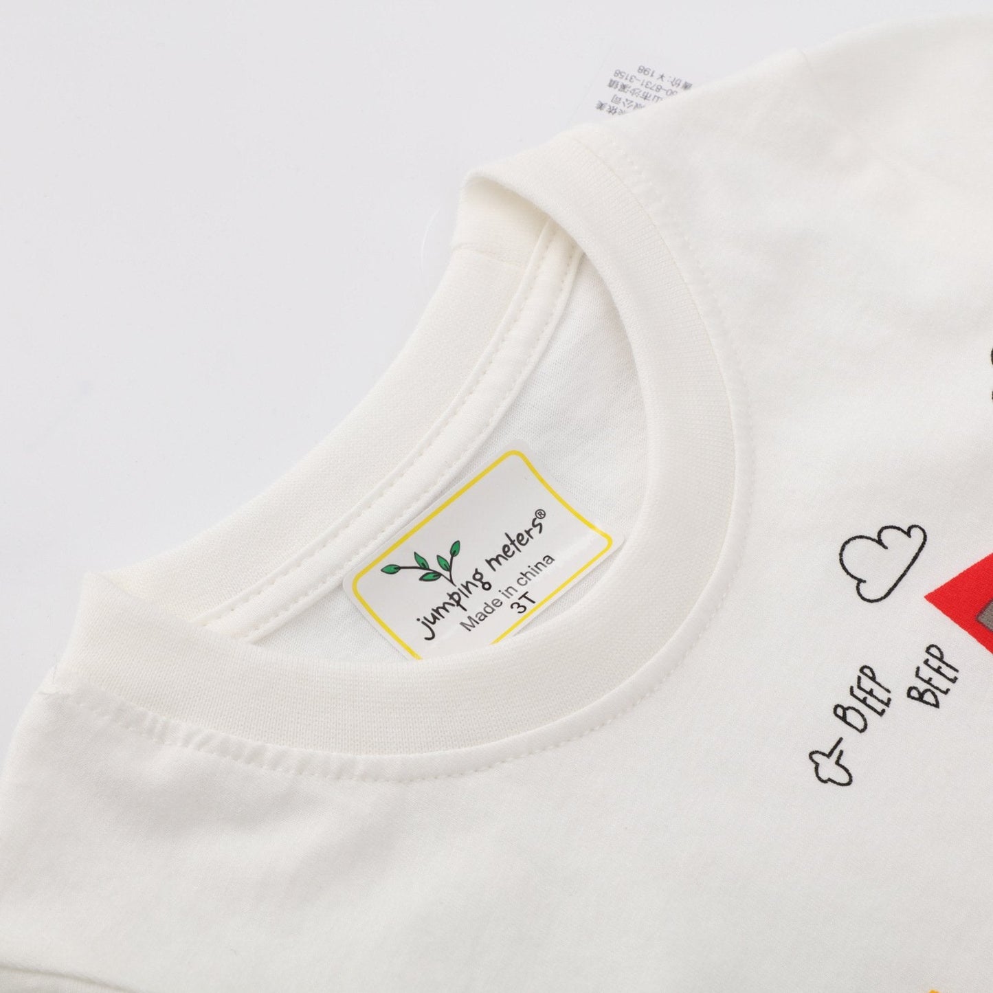 Smiling face cartoon embroidered children's Short Sleeve T-Shirt