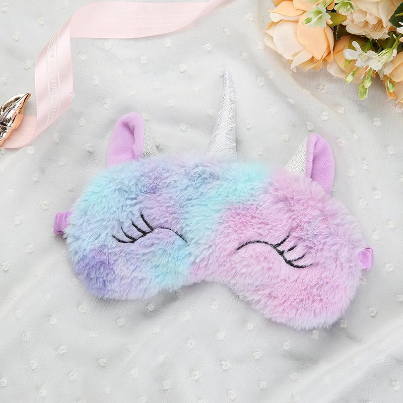 Rabbit Fur Cartoon Unicorn Eye Patch Shading Eyeshade