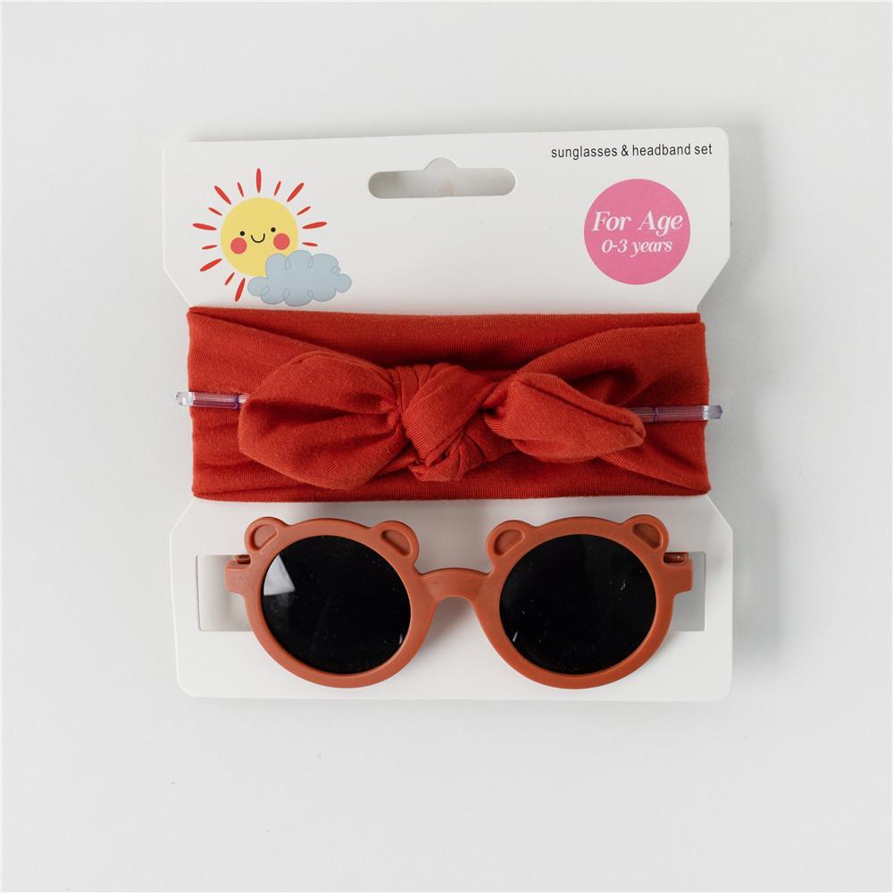 Children's Sunglasses Print Headband Two-Piece Set