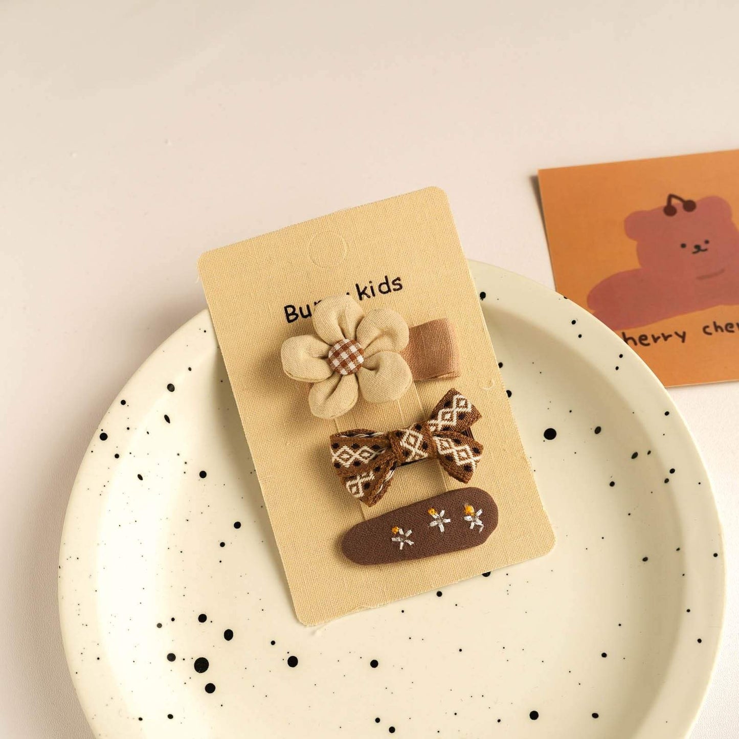 Flower Bear Bow Children's Hairpin