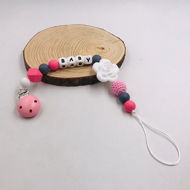 Baby Pacifier Clip Teether Toy Silicone Anti-drop Chain