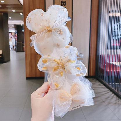 Mesh Bow Children's Hairpin 3pcs/set