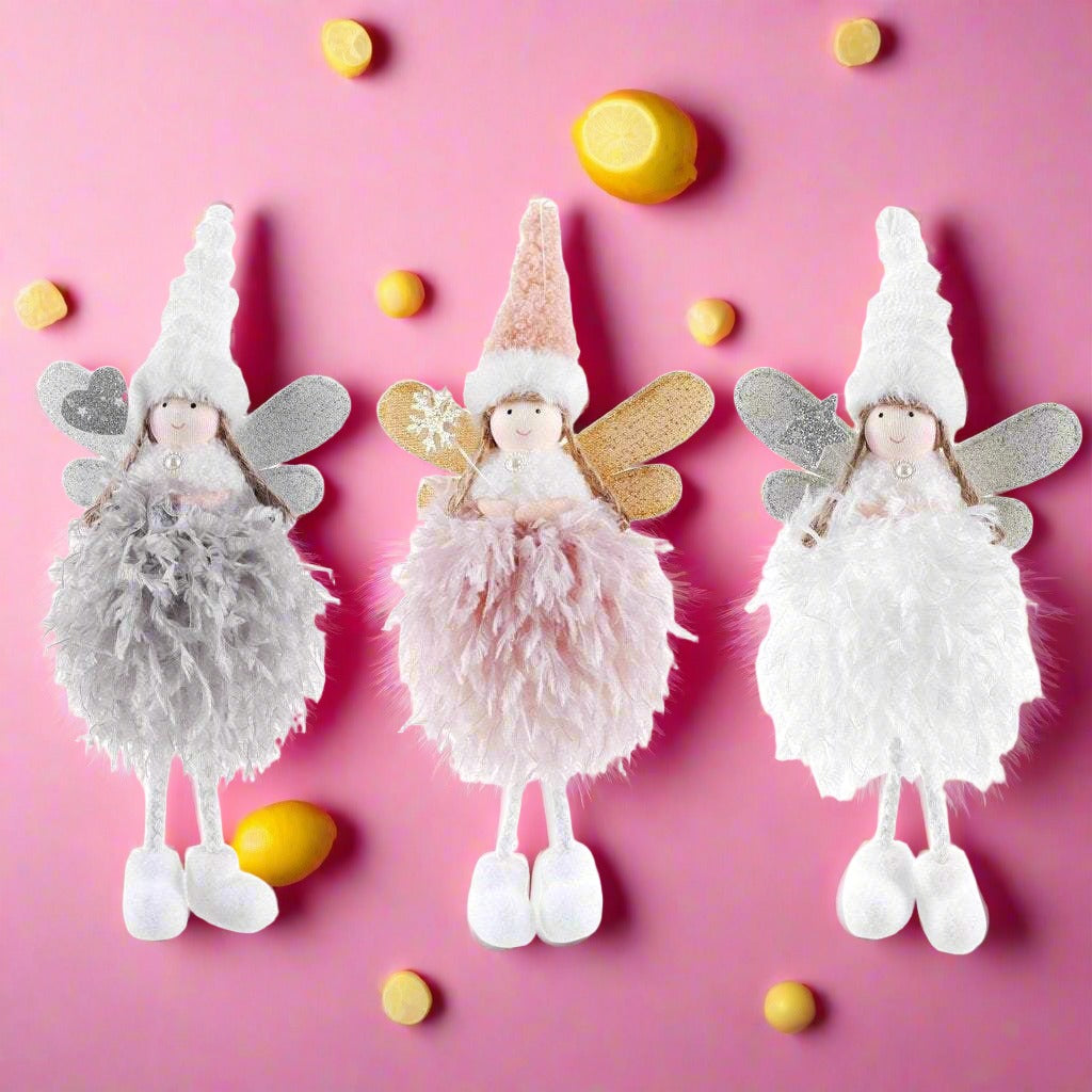 Christmas Tree Decoration Pendant Cute Feather Angel Ornaments