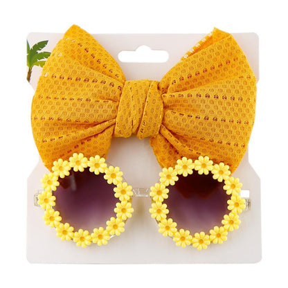 Children's Sunflower Sunglasses Headband Set