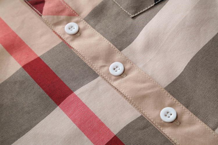 Children's Lapel Long Sleeve Plaid Shirt