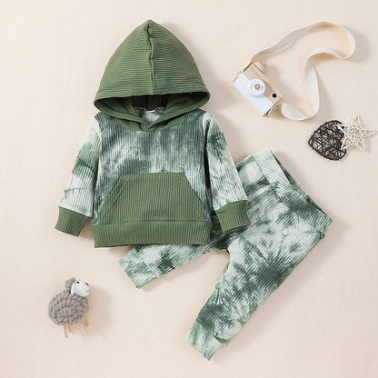 Striped Set Baby Long Sleeve Sweat Pants Two-Piece Set