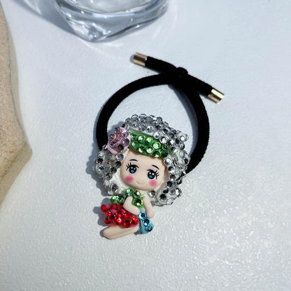 Children's Cute Cartoon Hair Circle Bangle Hair Rope