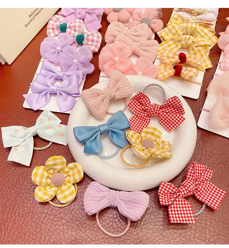 Children's Hair Ring Mesh Bow Set Head Flower