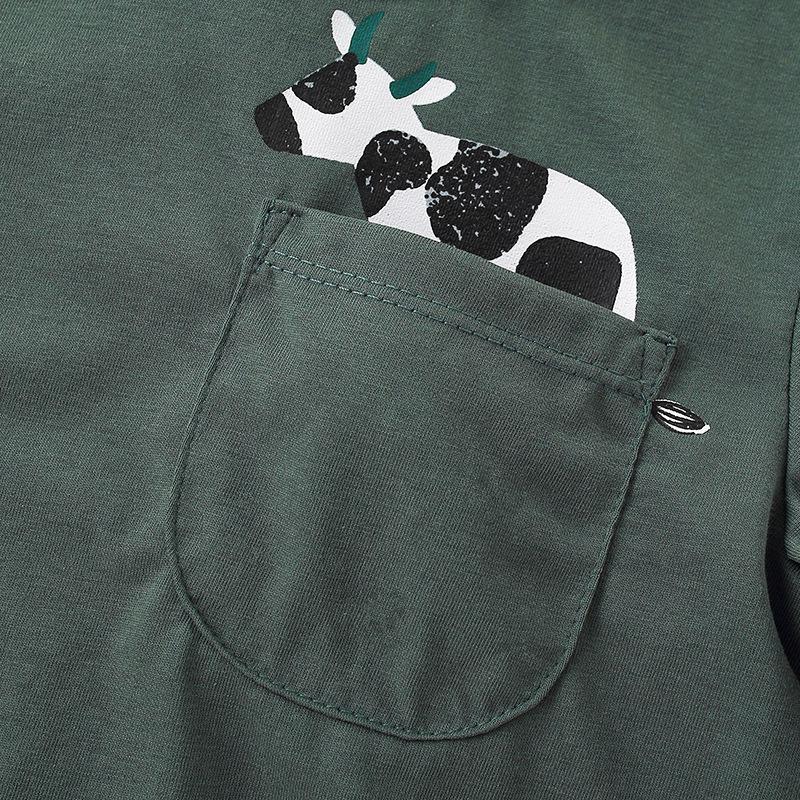 Boys' cartoon cotton boys' short sleeve round neck T-shirt