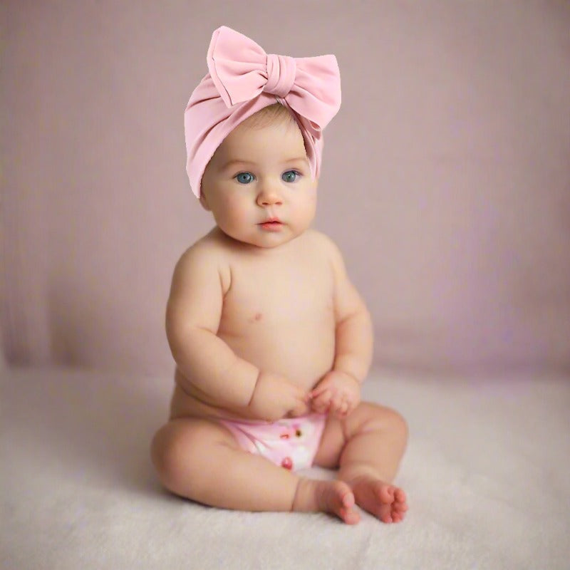 Children's Double Bow Cashmere Hat