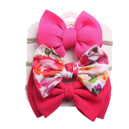 Children's Headdress Bow Hair Tie 3pcs/Set