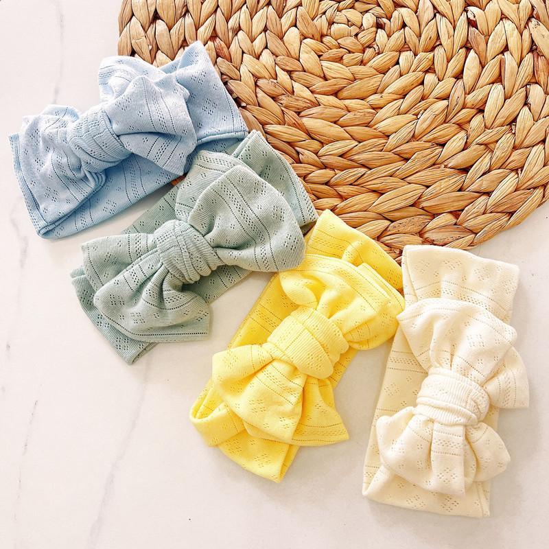 Children's Knitted Stretch Bow Hair Tape