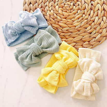 Children's Knitted Stretch Bow Hair Tape