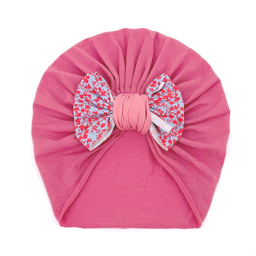 Cute Printed Bow Hat Children's Comfortable Warm Baby Hats