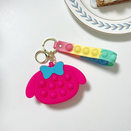 Small Keychain Coin Purse Spaceman Bear Fingertip Toy