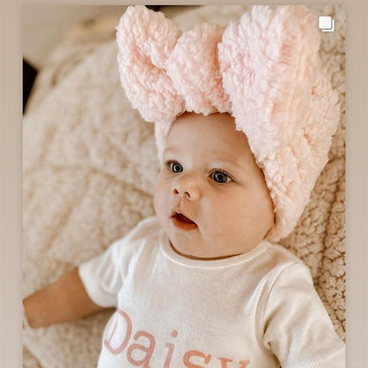 Children's Big Bow Winter Warm Baby Hat