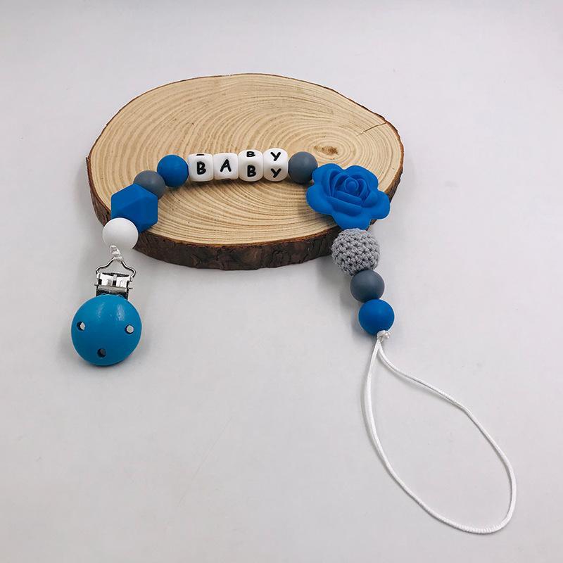 Baby Pacifier Clip Teether Toy Silicone Anti-drop Chain