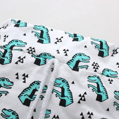 Children's Clothing Dinosaur Printed Jacket Pants Hat Set of Three