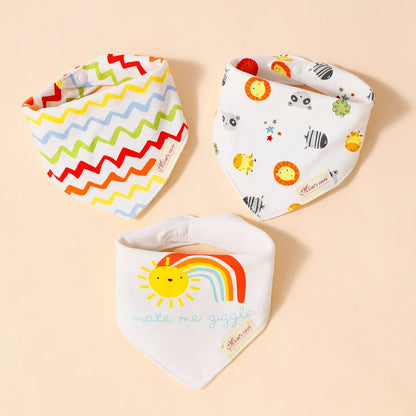 3pcs/set Baby Triangle Bib Saliva towel