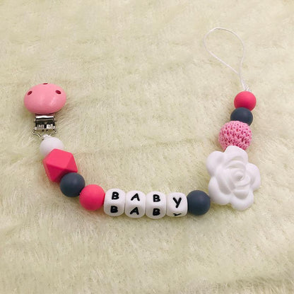 Baby Pacifier Clip Teether Toy Silicone Anti-drop Chain