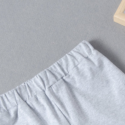 Boys' Hooded Vest T-shirt + shorts two-piece casual sweatpants set