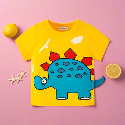 Children's T-shirt summer boys' short sleeved dinosaur
