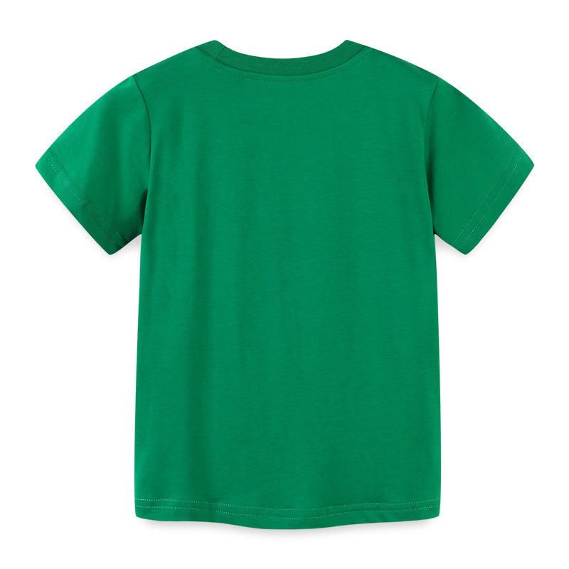 Knitted cotton short sleeve T-shirt round neck printed Soccer T-shirt for children