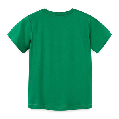 Knitted cotton short sleeve T-shirt round neck printed Soccer T-shirt for children