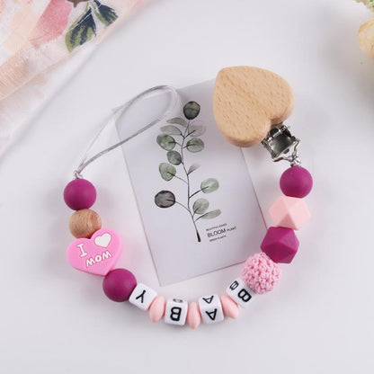 Heart-shaped Pacifier Clip | Teether Toy Anti-drop Chain