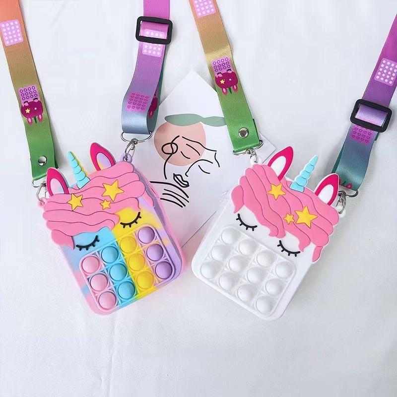Silicone Bag Unicorn Backpack Decompression Toy