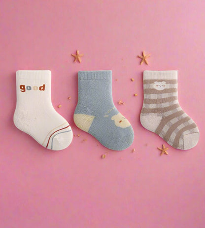 Newborn Baby Socks Padded Terry Warm Cotton Socks