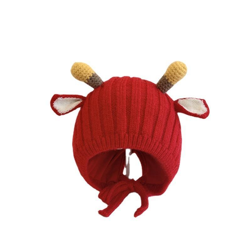 Children's Wool Ear Protection Hat Bee Knitted Hat