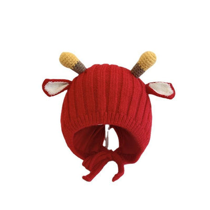 Children's Wool Ear Protection Hat Bee Knitted Hat
