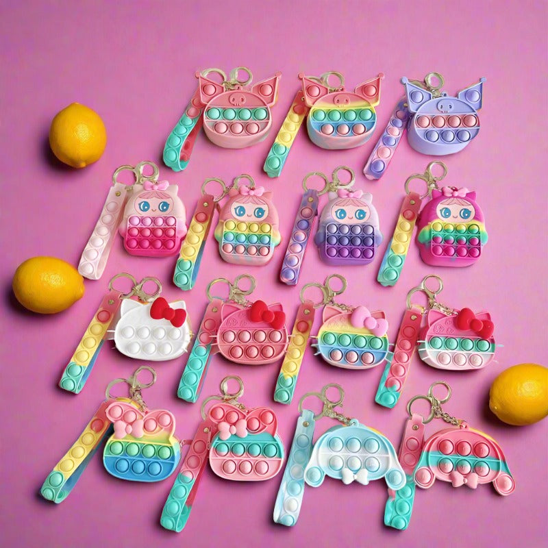 Cartoon Silicone Mini Bag Rabbit Pendant Keychain