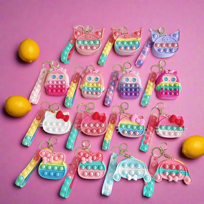 Cartoon Silicone Mini Bag Rabbit Pendant Keychain