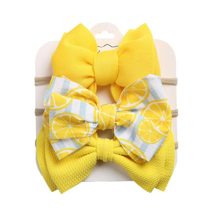 Children's Headdress Bow Hair Tie 3pcs/Set