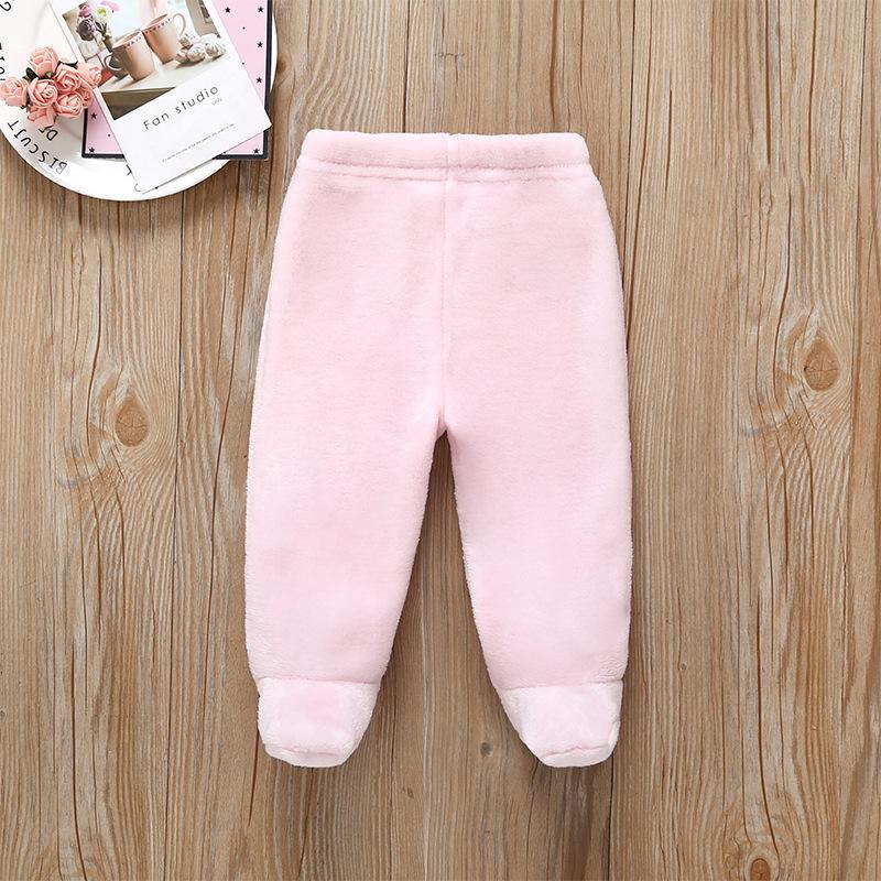 Children's Double-sided Flannel Warm Three-Piece Set for Autumn and Winter