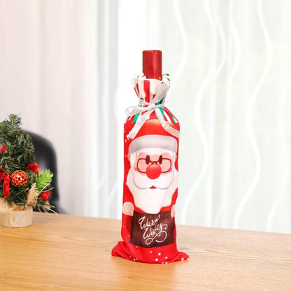 Christmas Decorations Red Wine Bottle Cover Party Supplies