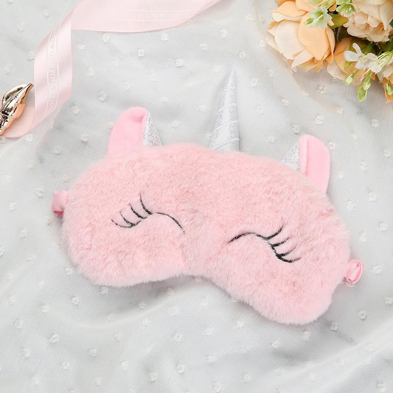 Rabbit Fur Cartoon Unicorn Eye Patch Shading Eyeshade