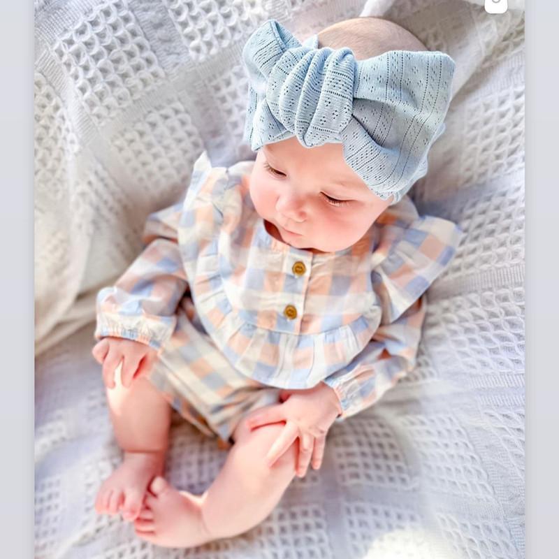 Children's Knitted Stretch Bow Hair Tape