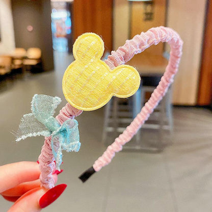 Girl's Hair Hoop Mesh Cartoon Broken Hair Clip Headdress
