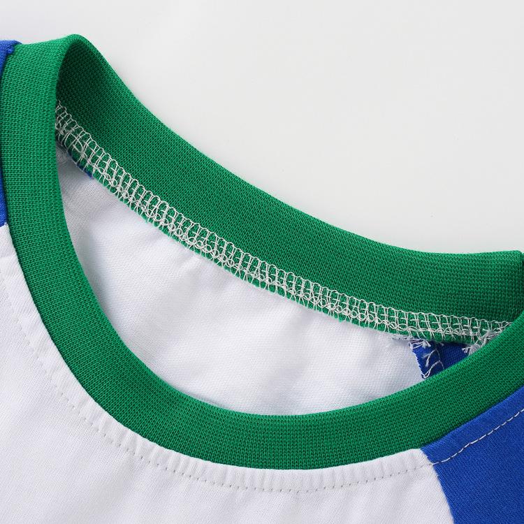 Boys' top cotton short sleeve handsome gas shirt