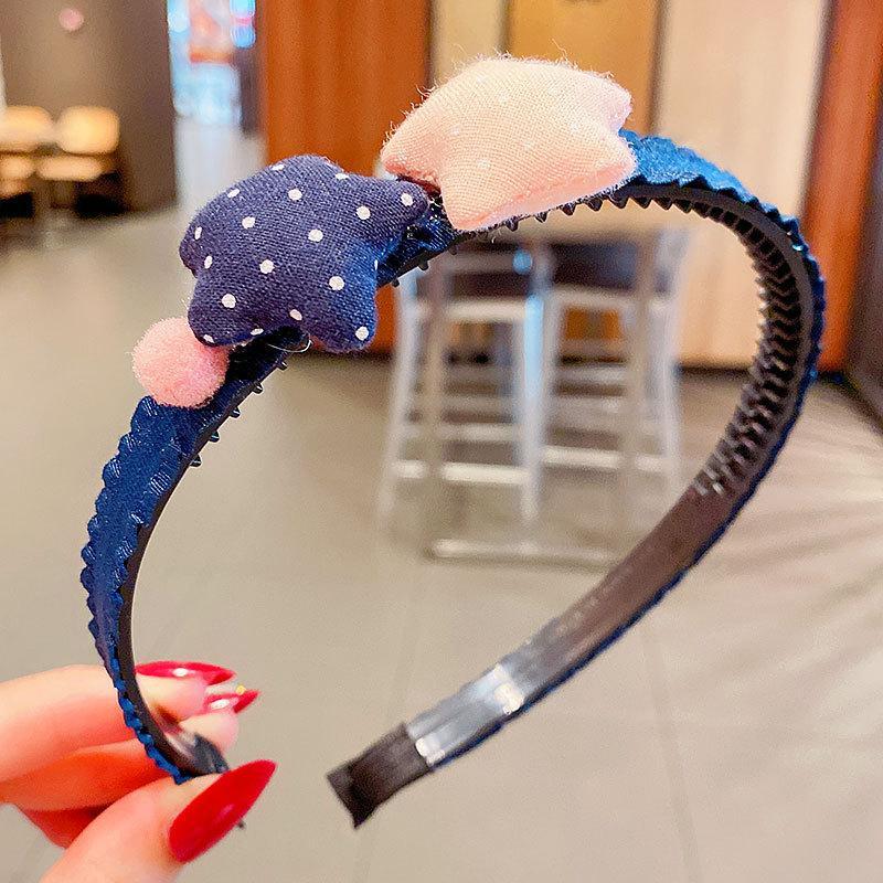 Girl's Hair Hoop Mesh Cartoon Broken Hair Clip Headdress