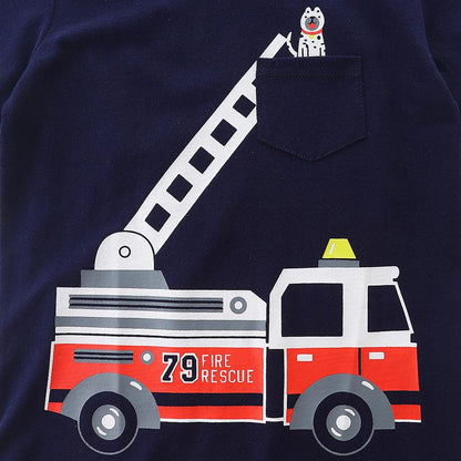 Versatile T-shirt cartoon round neck baby bottom shirt