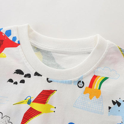 Children's Short Sleeve T-Shirt Cartoon Pants Set