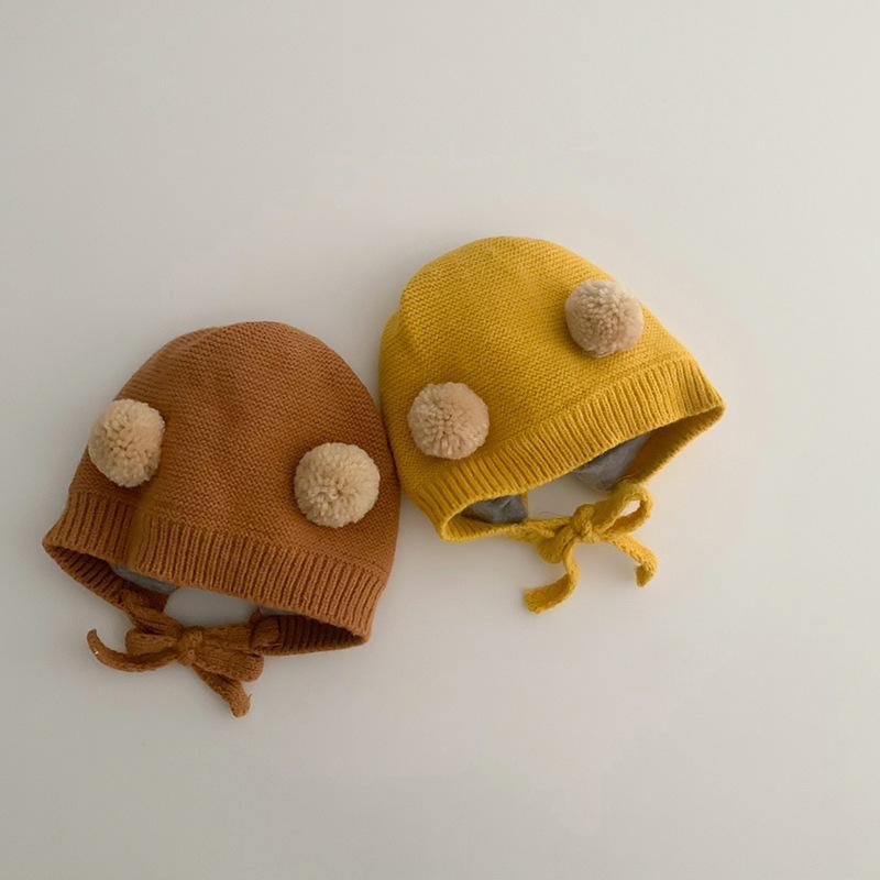 Baby Thickened Knit Hat Ear Wool Cap