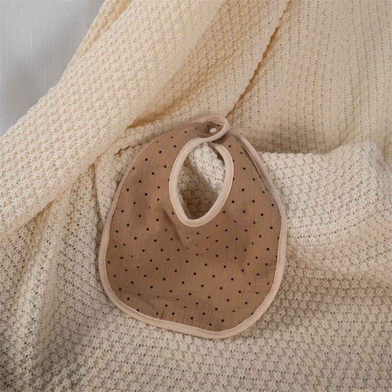 Baby Unisex Rainbow Love heart Polka dots Print Baby Bibs