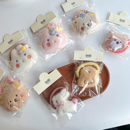 Girl Plush Hair Rope Cartoon Animal Modeling Headdress