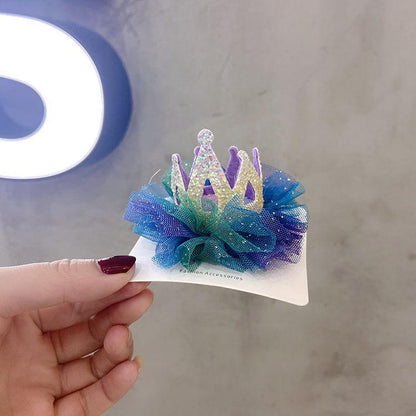 Children's Bow Hairpin Crown Headdress