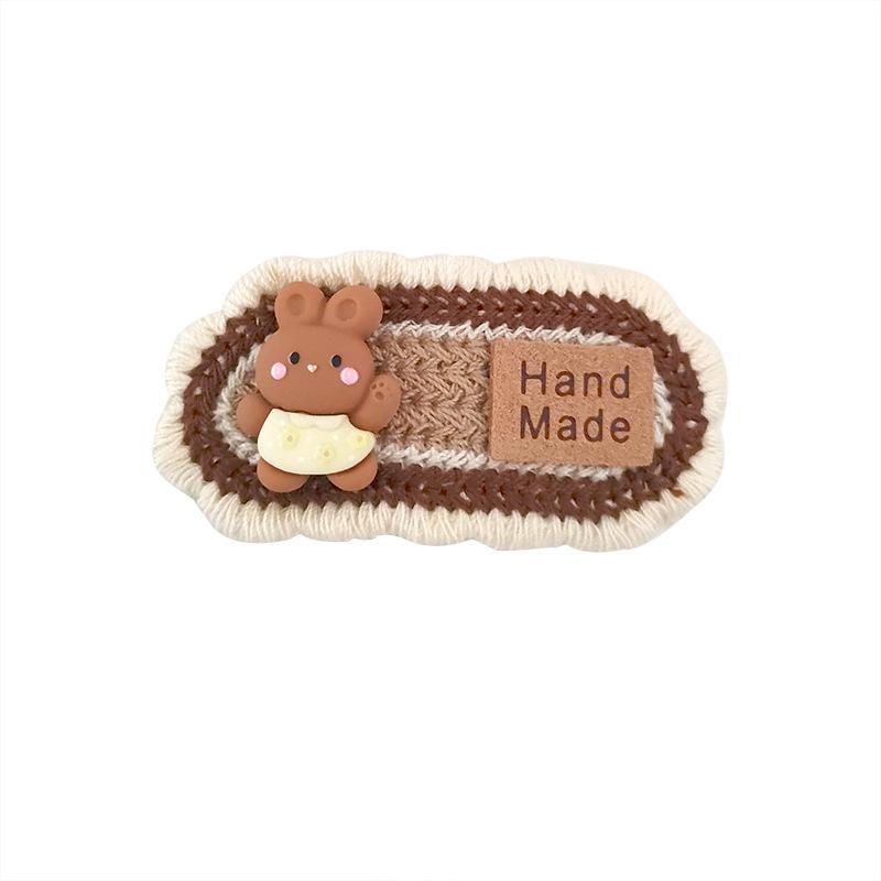 Curry Cute Knit Hairpin Bow